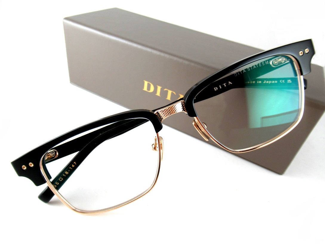 【尖んがり10倍】DITA/ディータSTATESMAN THREEDRX-2064-B-BLK-GLD-55眼鏡枠組み-定まり品-一般受け真似形再入荷！サーモントデザイン