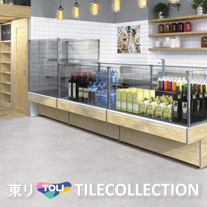 【送料無料】東リ 床材450mmx450mm スムースコンクリート ECT5013 ECT5014 ECT5015 ECT5016 フロアタイル TOLI 抗ウイルス加工 NO WAX イークリン NW-EX【ケース売】