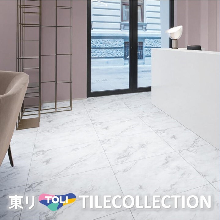 【送料無料】東リ 床材 600ｍｍ×600ｍｍ ホワイトマーブル PST3061 フロアタイル TOLI ロイヤルストーン・モア ROYALSTONE 石目調【ケース売】