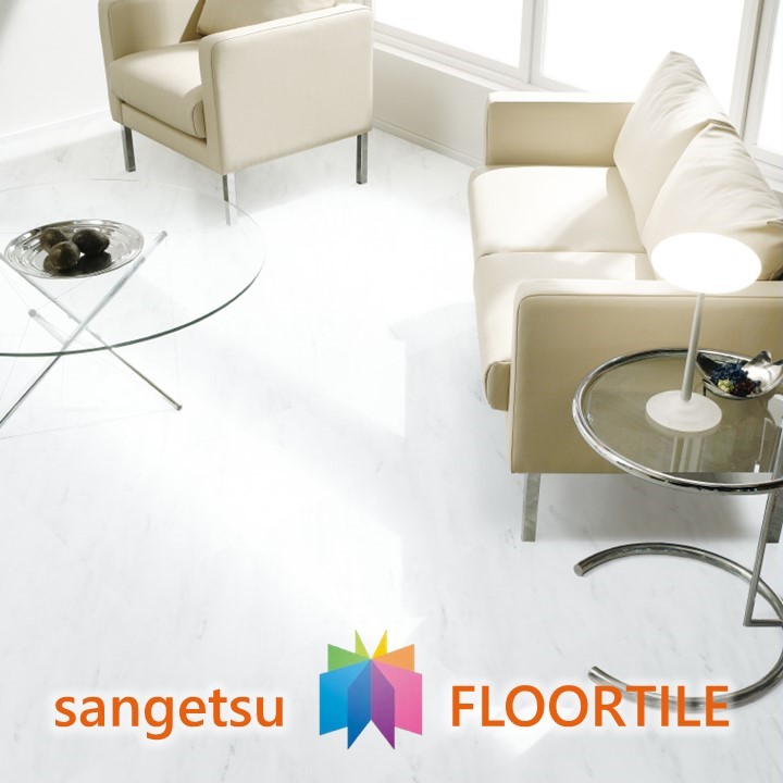 【送料無料】2mm厚床材 ホワイトマーブル 304.8×304.8×2.0mm JK2006 サンゲツ フロアタイル 2mm厚 「SANGETSU FLOORTILE 2023-2026」【ケース売】