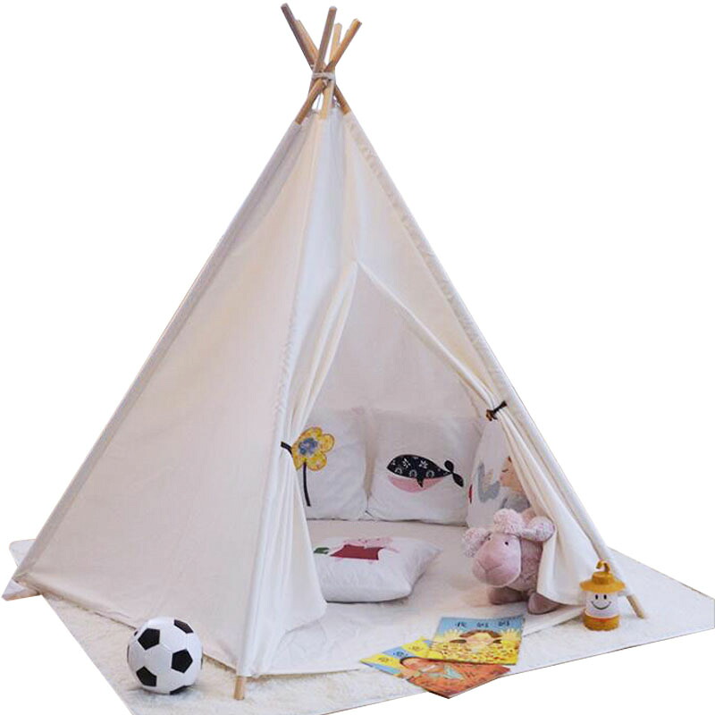 テント 子供テント キッズテント ティピーテント テントハウス 窓付き 簡易テント プレゼント 秘密基地 子供用テント 室内用テント 室内用｜roystyle