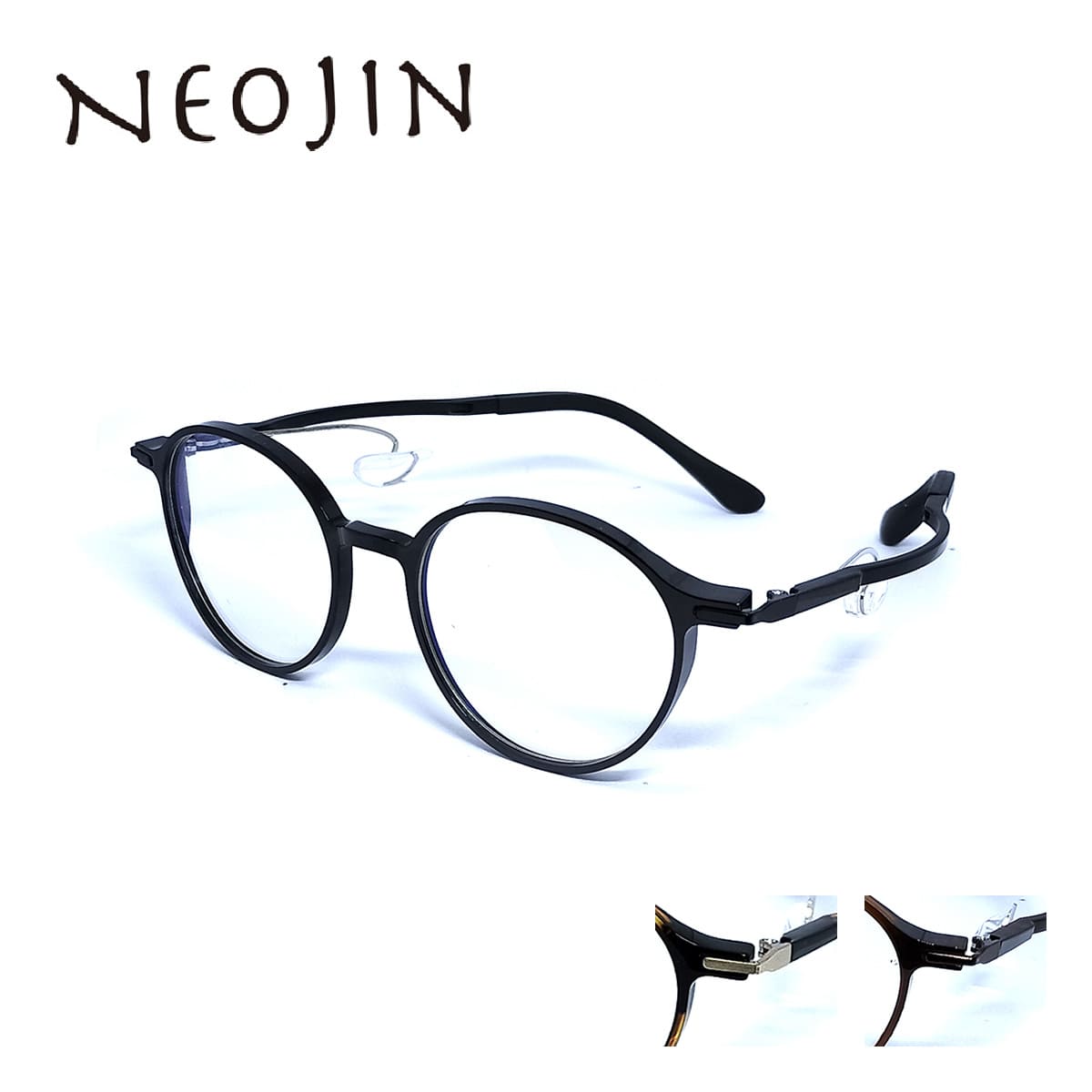 メガネフレーム ネオジン メガネ 鯖江 老眼鏡 おしゃれ NJ3201 NEOJIN 鼻パッドがない 跡がつかない 化粧が落ちない レディース 眼鏡フレーム オーバル 48サイズ 鼻の手術後 施術後 整形後 国内正規品 母の日 アイワン秋葉原 こめかみメガネ|RPGeyewear秋葉原