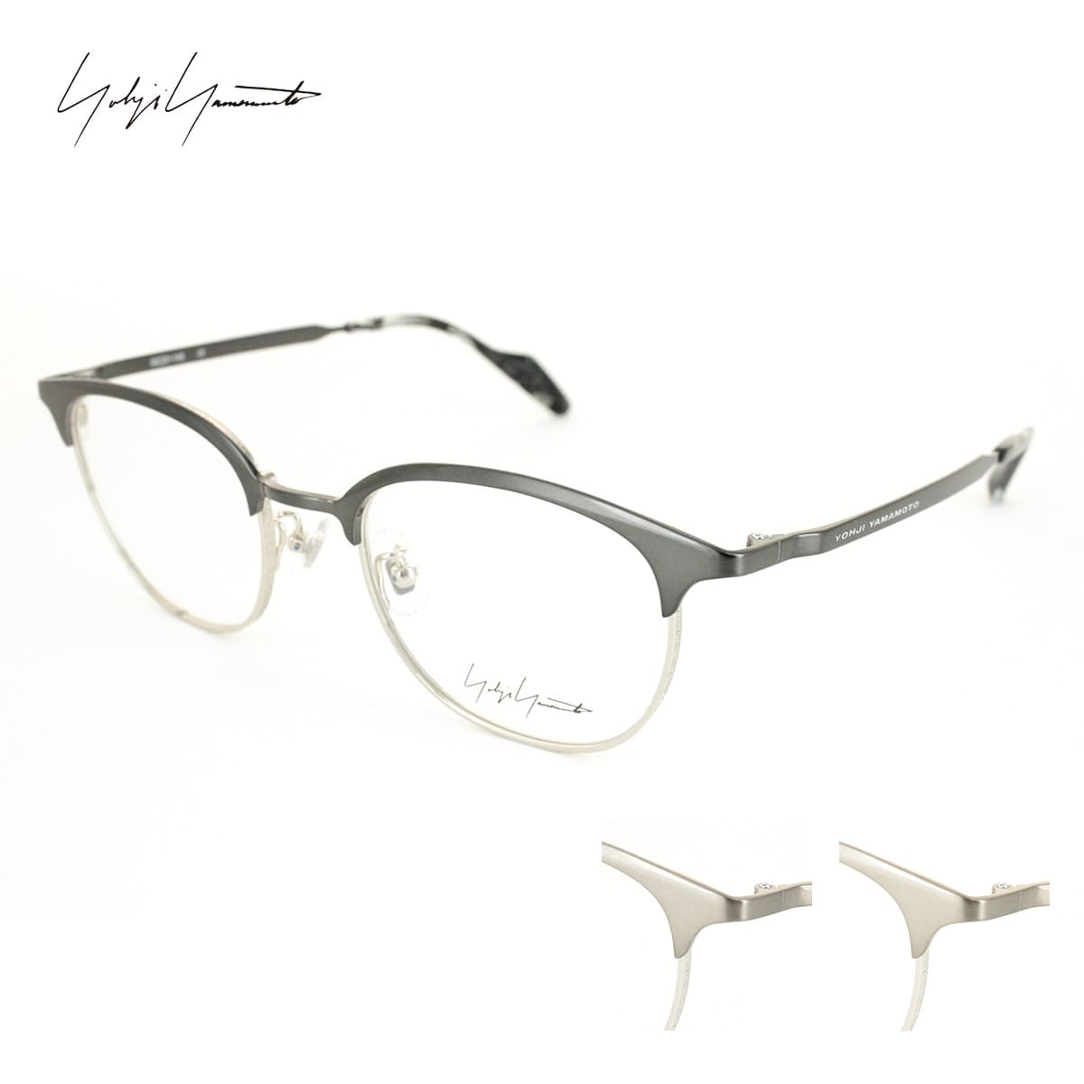 メガネフレーム YohjiYamamoto 19-0106 52サイズ ヨウジヤマモト フルリム ウェリントン 眼鏡 フレーム メンズ レディース 男性用 女性用 日本製 おしゃれ 送料無料 アイワン秋葉原