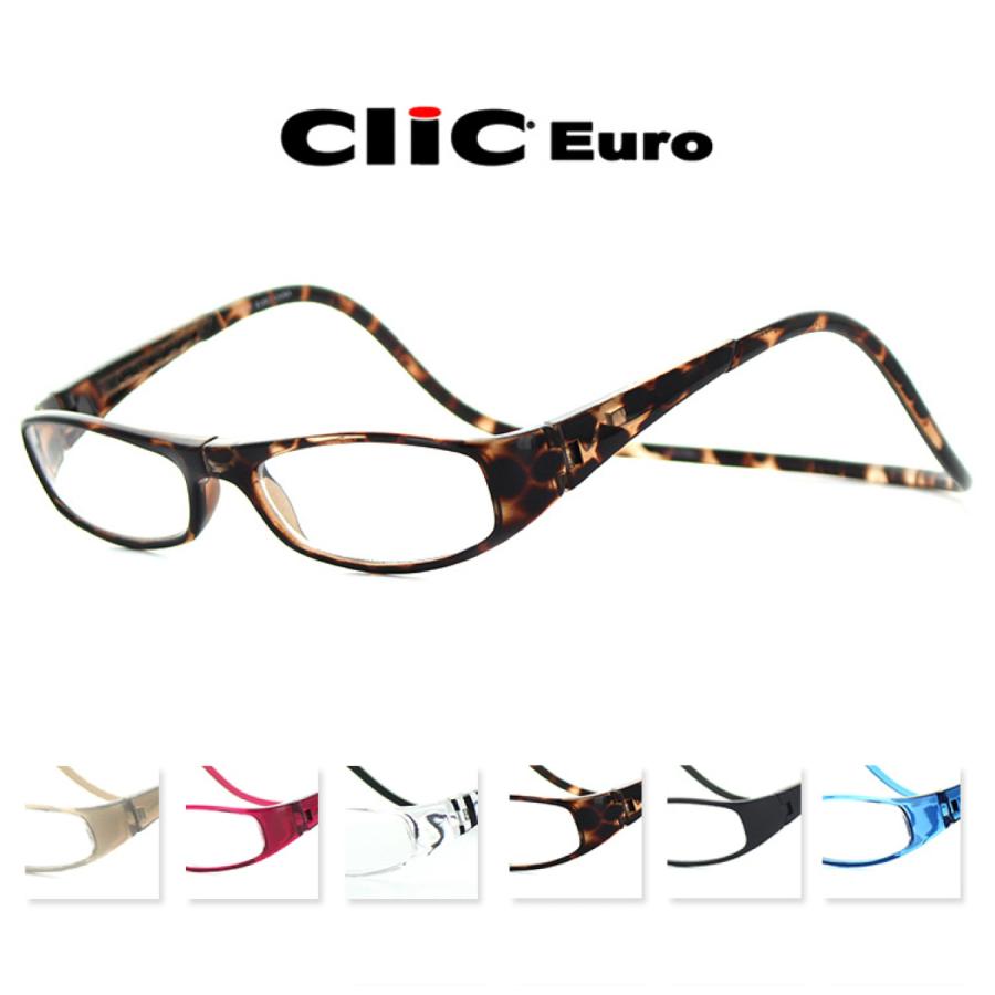 首掛け 老眼鏡 クリックリーダー ユーロ Clic readers EURO 磁石 マグネット式 軽い 軽量 リーディンググラス 置き忘れ防止 日本製 鯖江 眼鏡 度付き 遠近両用 近視 乱視 芸能人 メンズ レディース 男性 女性 ユニセックス おしゃれ アイワン秋葉原 国内正規品 試着可