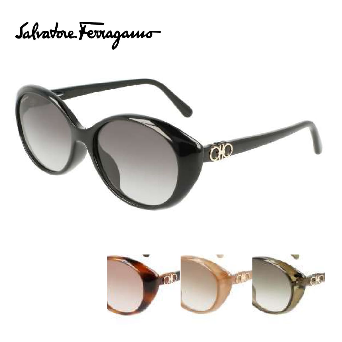 フェラガモ FERRAGAMO SF1074SLB サングラス 57サイズ メンズ レディース 男性用 女性用 ダブルガンチーニ 国内正規品 送料無料