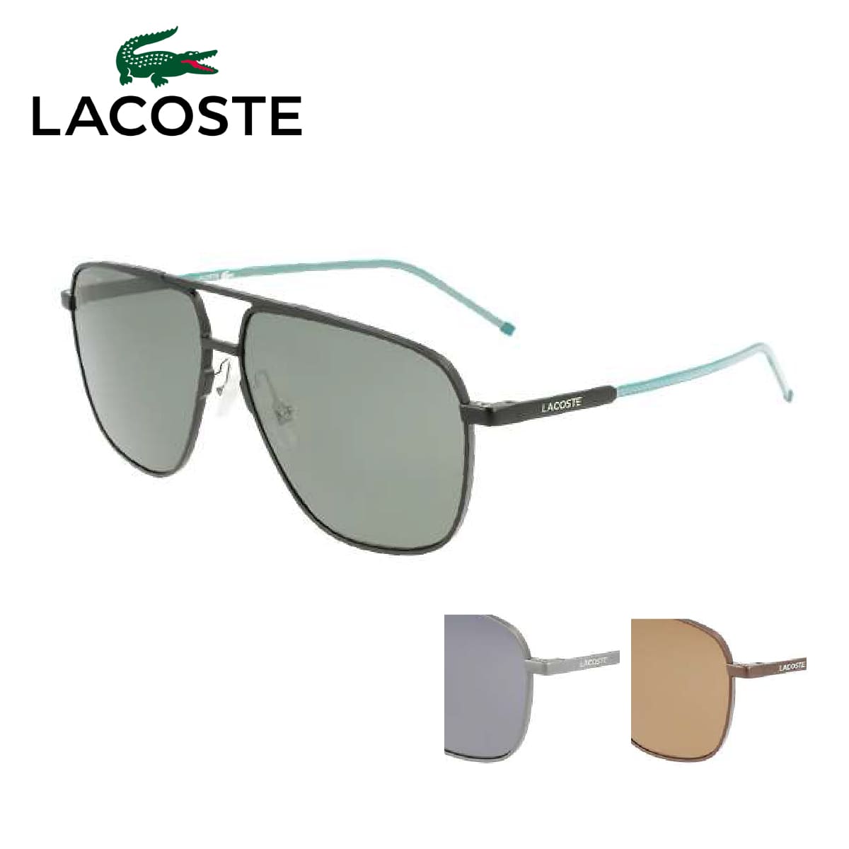 ラコステ サングラス L256SLB 62サイズ メンズ 男性用 LACOSTE lacoste ワニ 国内正規品 シリコン 軽量　UVカット お洒落 紫外線カット おしゃれ 送料無料 アイワン秋葉原｜RPGeyewear秋葉原