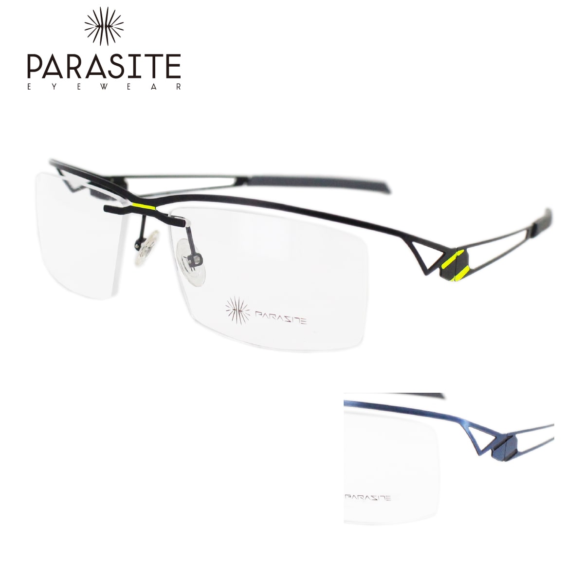 パラサイト PARASITE molecule 8 54サイズ メンズ 男性用 スクエアメガネ サイバー 送料無料 アイワン秋葉原|RPGeyewear秋葉原