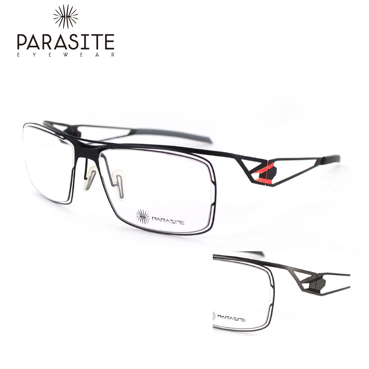 パラサイト PARASITE Element 3 55サイズ メンズ 男性用 スクエアメガネ サイバー 送料無料 アイワン秋葉原|RPGeyewear秋葉原