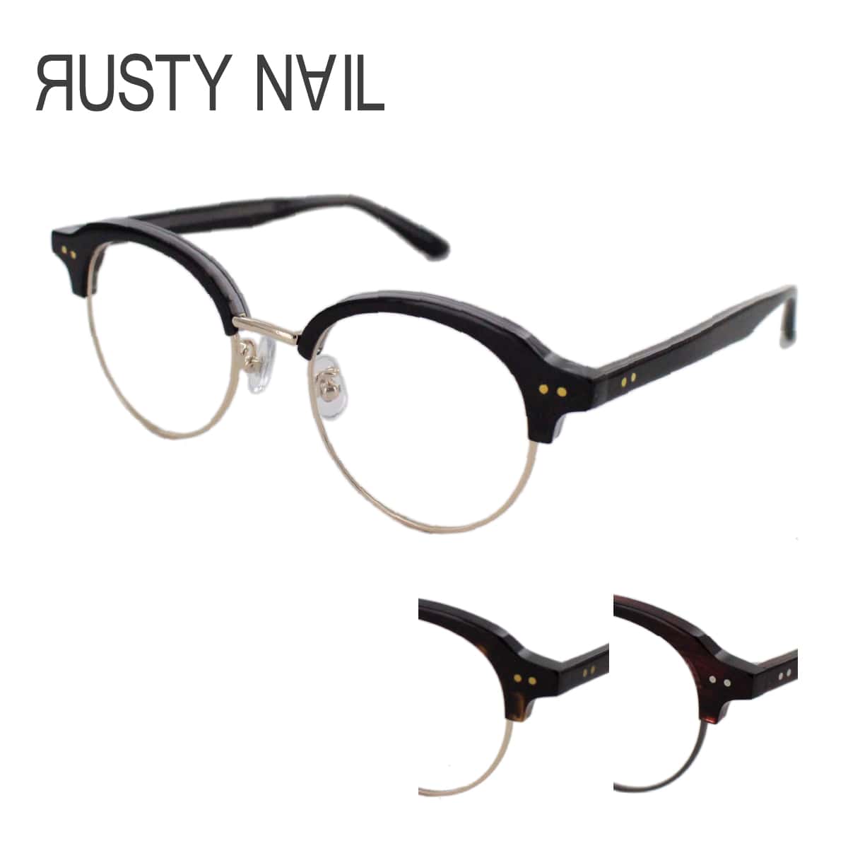 ラスティネイル RUSTYNAIL メガネフレーム ブロー型 CL-3101 48サイズ メンズ レディース ビジネス クラシック おしゃれ 眼鏡 めがね 度付き 伊達 国内正規品 日本製 送料無料 母の日 アイワン秋葉原