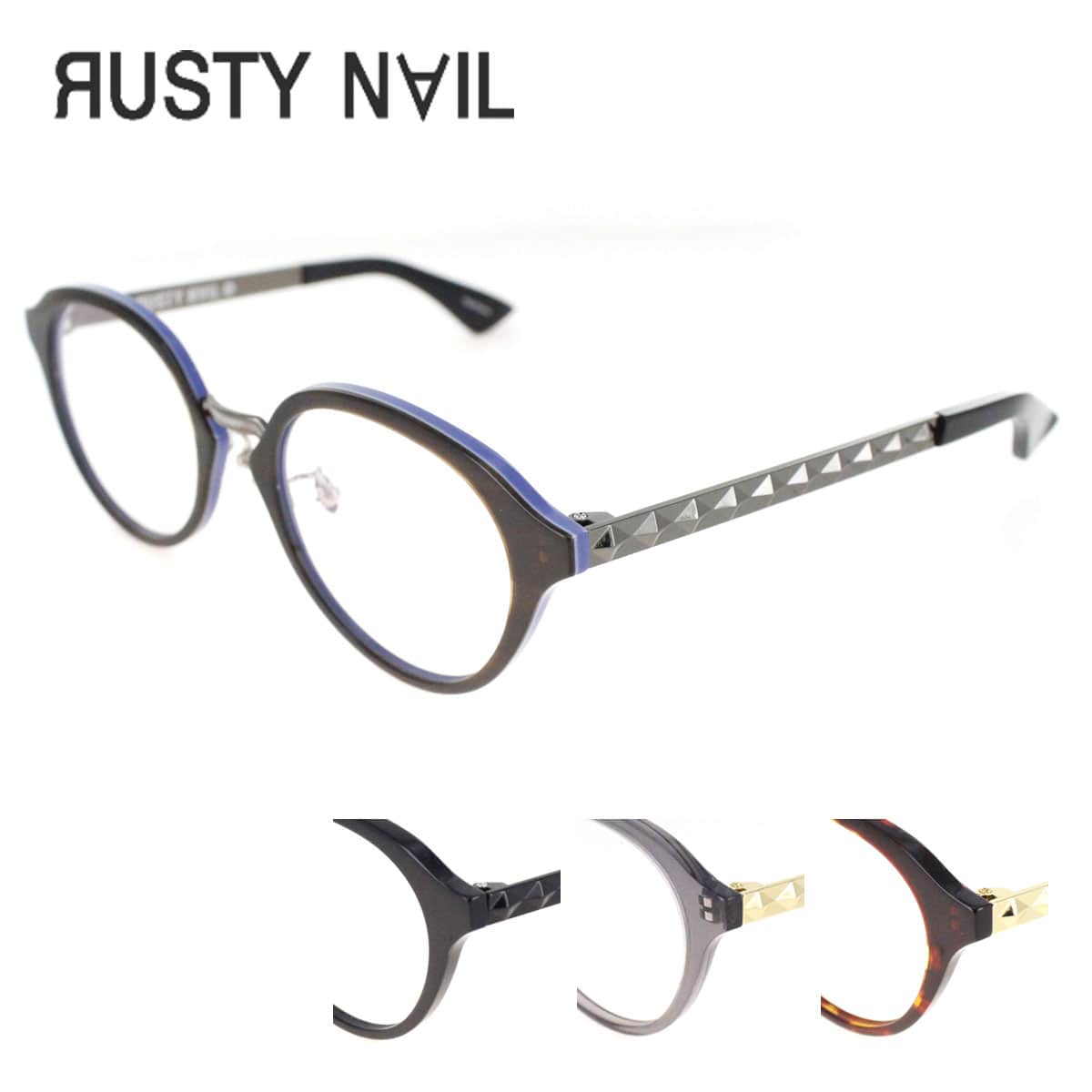 ラスティネイル RUSTYNAIL メガネフレーム ボストン型 RN-1034 49サイズ メンズ レディース クラシック おしゃれ 眼鏡 めがね 度付き 伊達 国内正規品 日本製 送料無料 母の日 アイワン秋葉原