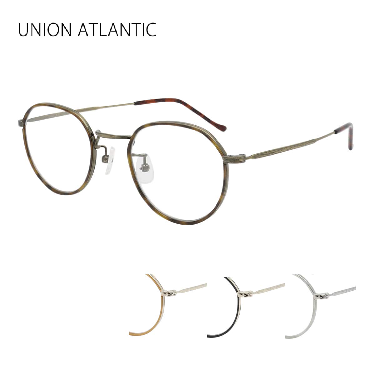 メガネ フレーム ユニオンアトランティック UA3623 47サイズ メンズ レディース ボストン 軽量 チタン 眼鏡 UNION ATLANTIC 福井 日本製 送料無料 母の日 アイワン秋葉原｜RPGeyewear秋葉原