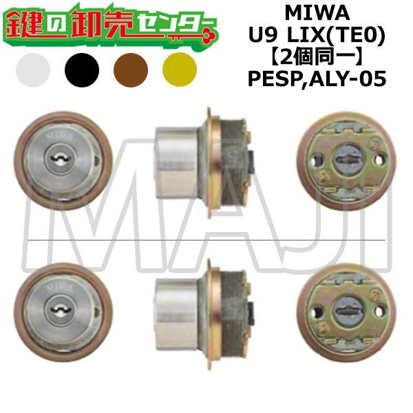 MIWA,美和ロック PESP,ALY-05 鍵取り替えっこ用 MIWA U9 LIX(TE0) 2個区別不能円柱 鍵(カギ) 取り替えっこ 取替