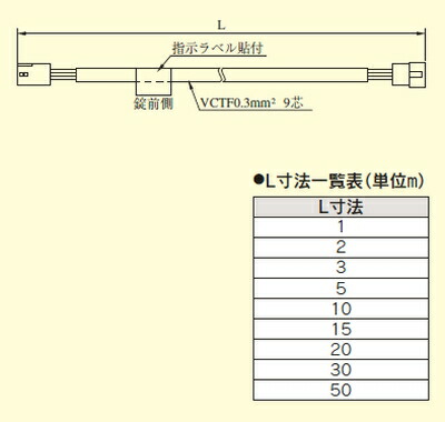 楽天市場】MIWA,美和ロック 電気錠用 DENコード配線コード 2C 30