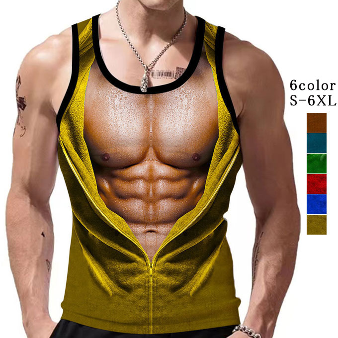 楽天市場】筋肉スーツ タンクトップ メンズ 筋肉Tシャツ 短袖 t