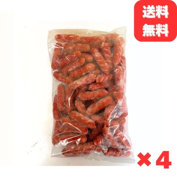 ウインナー 切れ目入り赤ウインナー 1kg ×4袋 冷凍 業務用 赤ウインナー ソーセージ お弁当おかず おつまみ 国産豚＆鶏100％使用 1袋約70本入 ナポリタン バーベキュー 昔懐かしい 送料無料