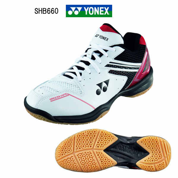 楽天市場】あす楽 ヨネックス YONEX バドミントンシューズ パワークッション670 ホワイト/レッド 21.0〜29.0cm 3E SHB670  : ラケットショップ ウイング