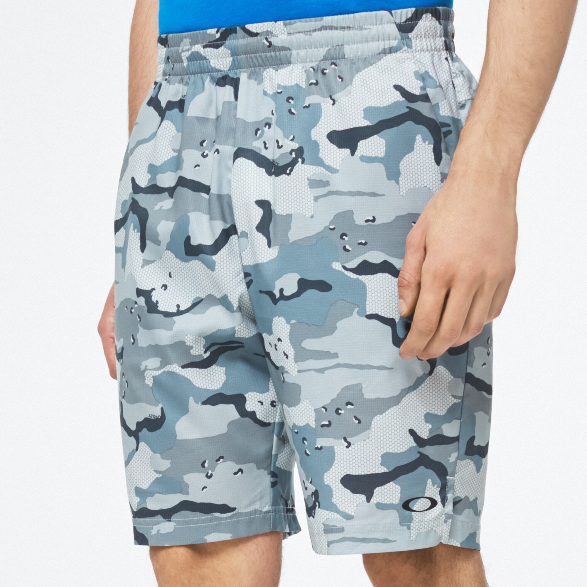 Oakley オークリー メンズ 錬成 ウーブンハーフパンツ Enhance Woven Graphic Short 11 撥水 直線コース遊撃手パンツ B1b Camo Gray カモ柄 Barlo Com Br