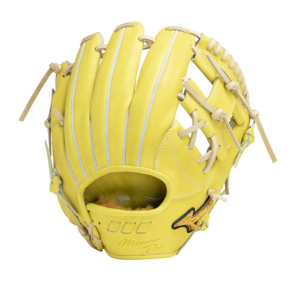 ミズノプロ 軟式 内野手 サイズ9 イエロー 収納袋付き ミズノプロ 軟式