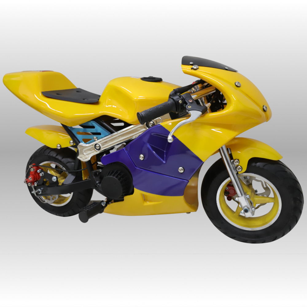 楽天市場 ポケバイ Cr Pbr01 50ccエンジン搭載 Gp 青黄カラーモデルポケットバイク格安消耗部品 ｒｓｂｏｘ
