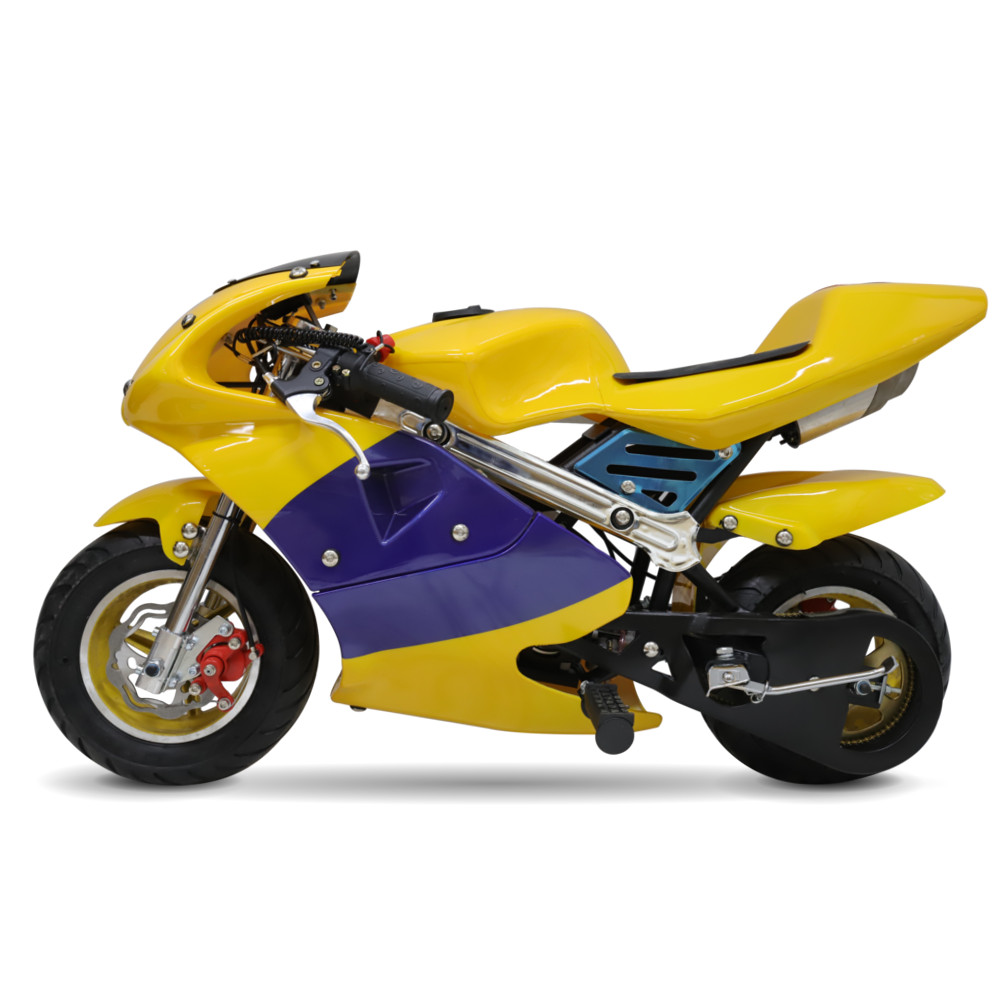 楽天市場 ポケバイ Cr Pbr01 50ccエンジン搭載 Gp 青黄カラーモデルポケットバイク格安消耗部品 ｒｓｂｏｘ
