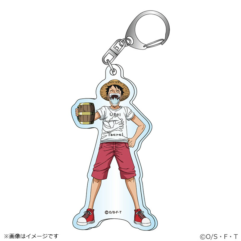 楽天市場 フジテレビ限定 ワンピース 感染予防メッセージ アクリルキーホルダー ルフィ フジテレビｅショップ楽天市場店