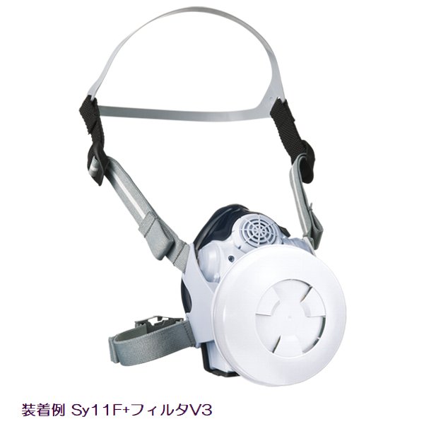 ダイオキシン類作業 レベル1 レベル2 対応 より安全に、より快適に Sy11F 本体のみ フィルタ別売 作業に応じて選択可 P-PAPR（防じん）にもG-PAPR（防毒）にも対応可能 シゲマツ