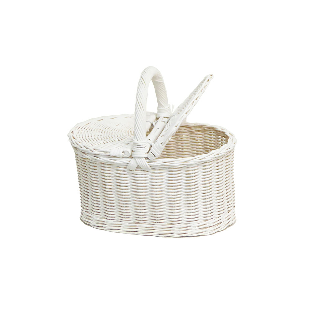 楽天市場】品番 525 ホワイトペイント 籐（ラタン）の収納ボックス