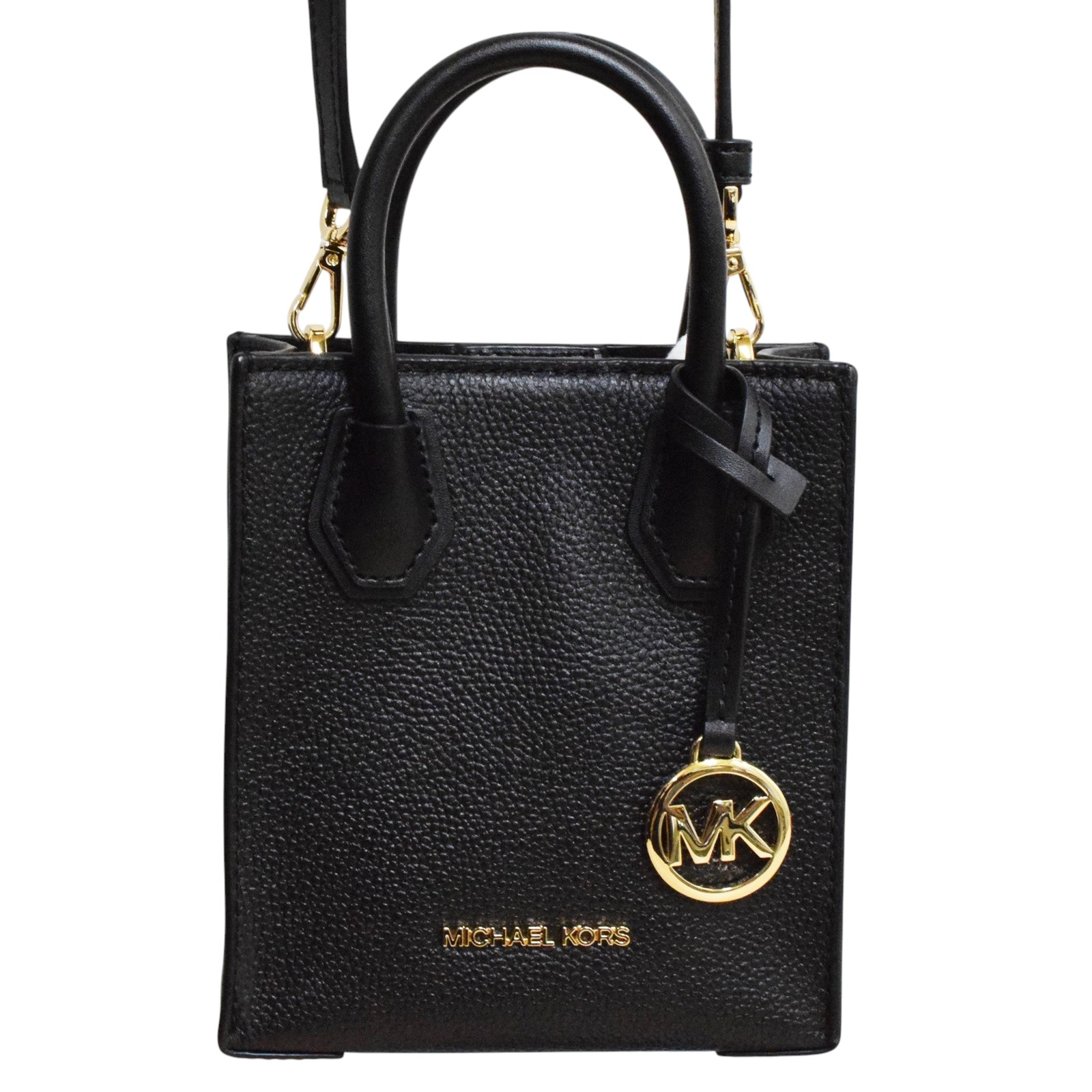 【中古】【MICHAEL KORS】マイケルコース クロスボディバッグ 2way ハンド ショルダーバッグ ブラック ゴールド金具 レディース 保存袋 USED-A【リサイクルマート秩父店】r265-1200293905801098｜リサイクルマート ＋ 質 秩父店