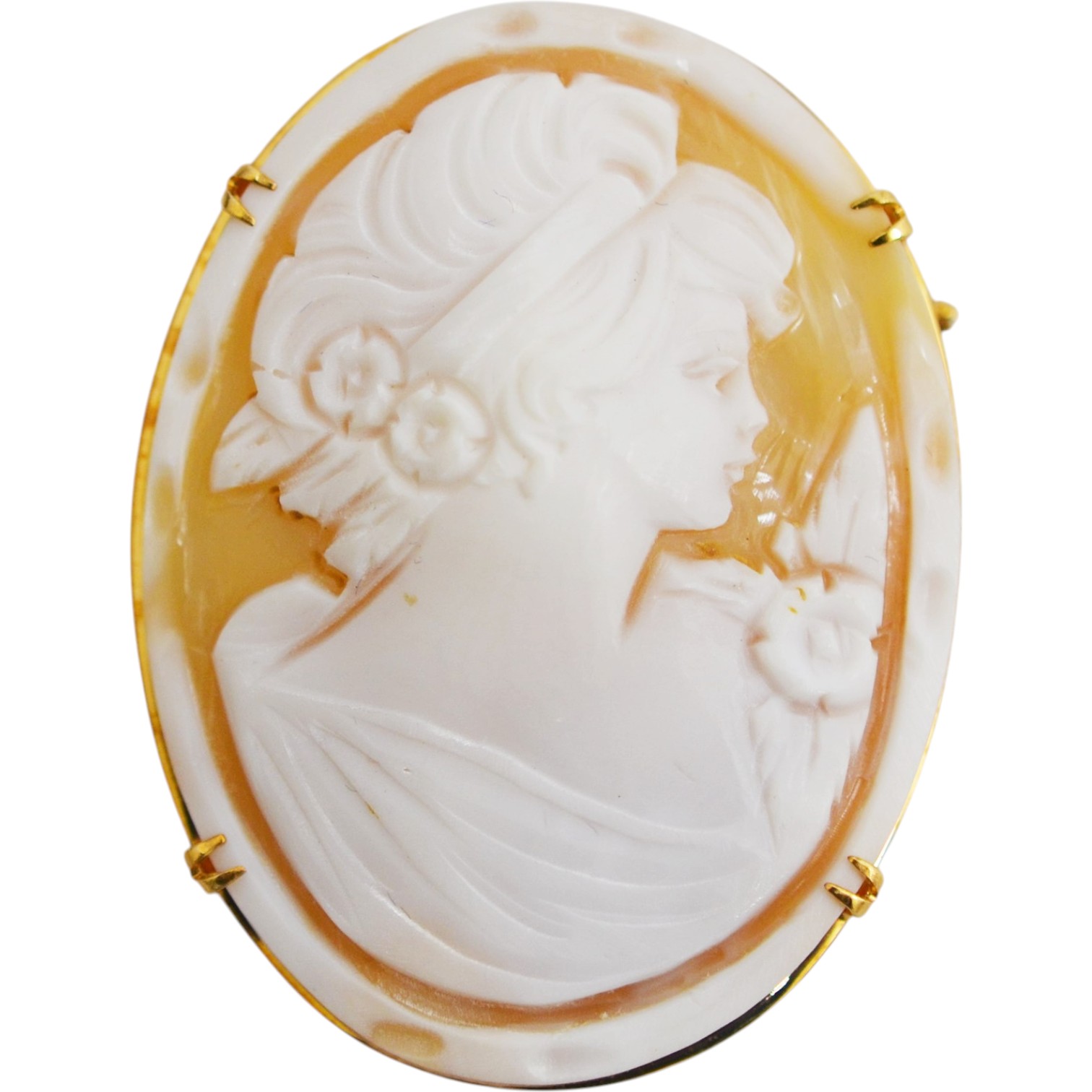 【美品】【鑑定済み】Pt900 プラチナ×ダイヤ カメオブローチ 箱付き！ 美品】【鑑定済み】Pt900 プラチナ×ダイヤ カメオブローチ 箱付き！