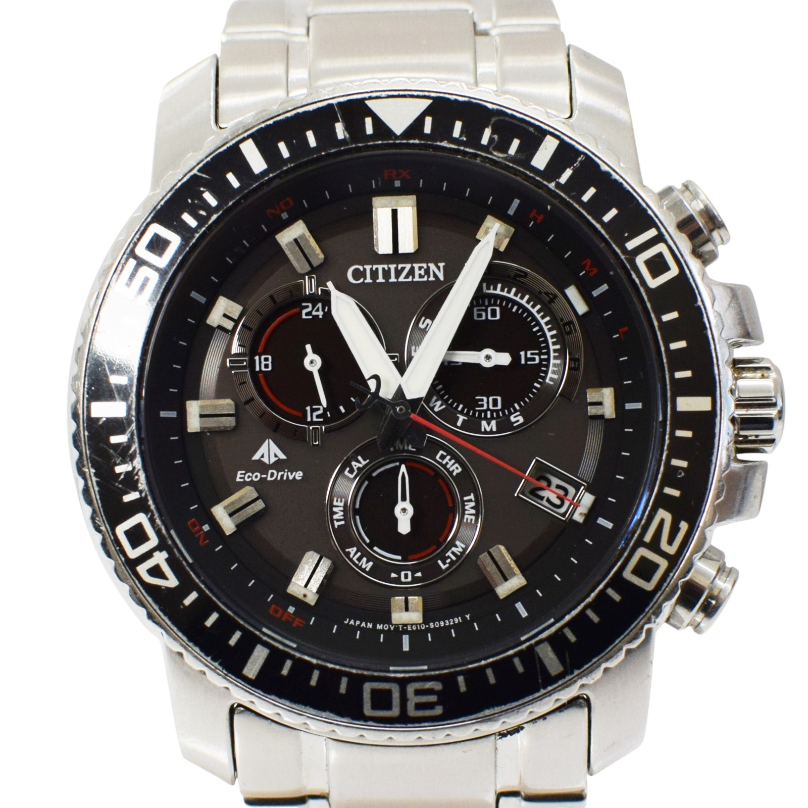 【中古】【CITIZEN】シチズン プロマスター エコドライブ 腕時計 E610-S062926 シルバー ソーラー電波 アナログ メンズ ウォッチ 本体 コマ USED-B【リサイクルマート＋質秩父店】r261-1200307905800176