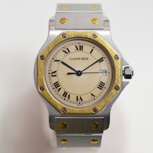 即日出荷 カルティエ サントスオクタゴンMM 腕時計 187902 シルバー
