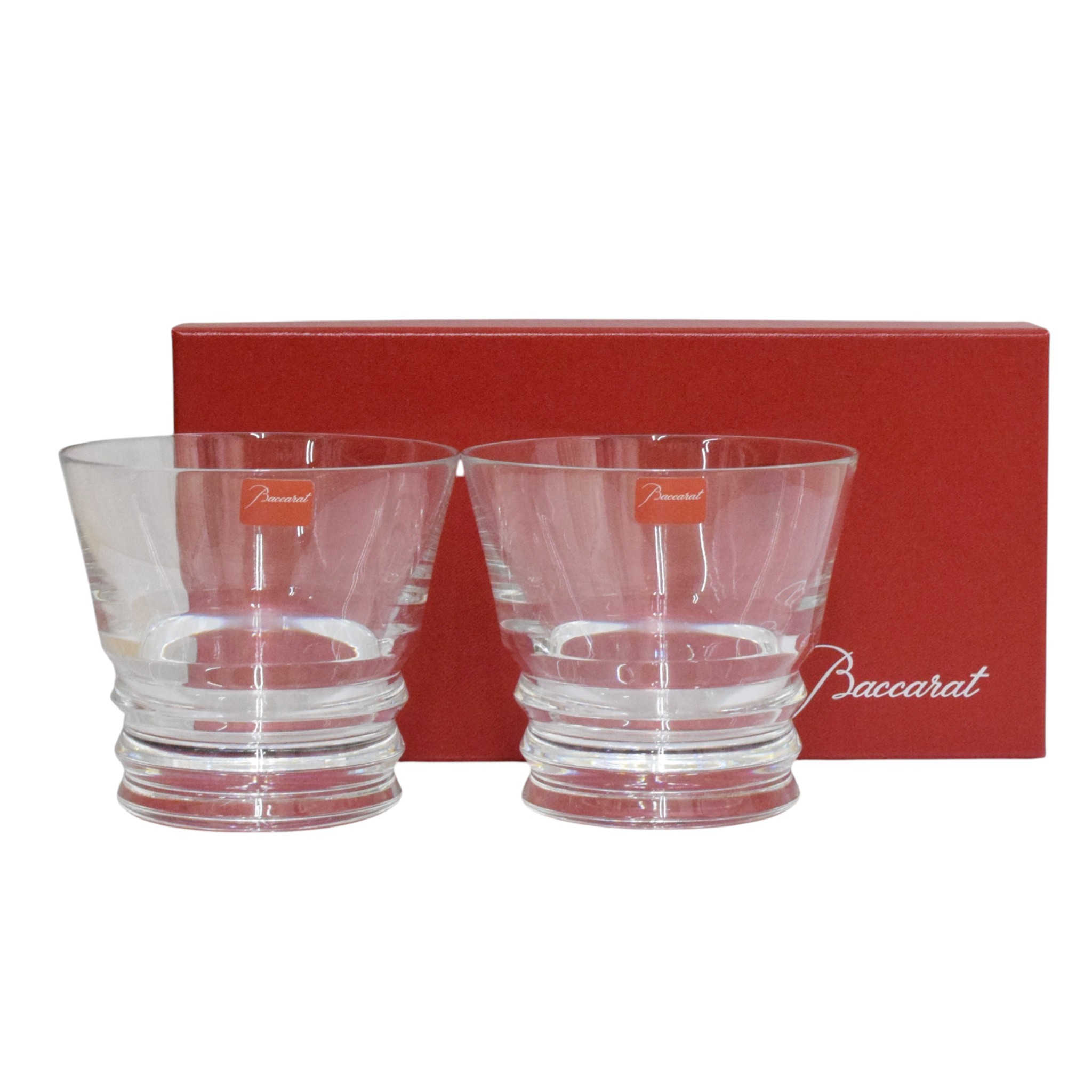 【中古・未使用】【Baccarat】バカラ ペアグラス ロックグラス ガラス クリスタル プレゼント 誕生日 結婚祝い 箱【リサイクルマート秩父店】r262-1200140905800146