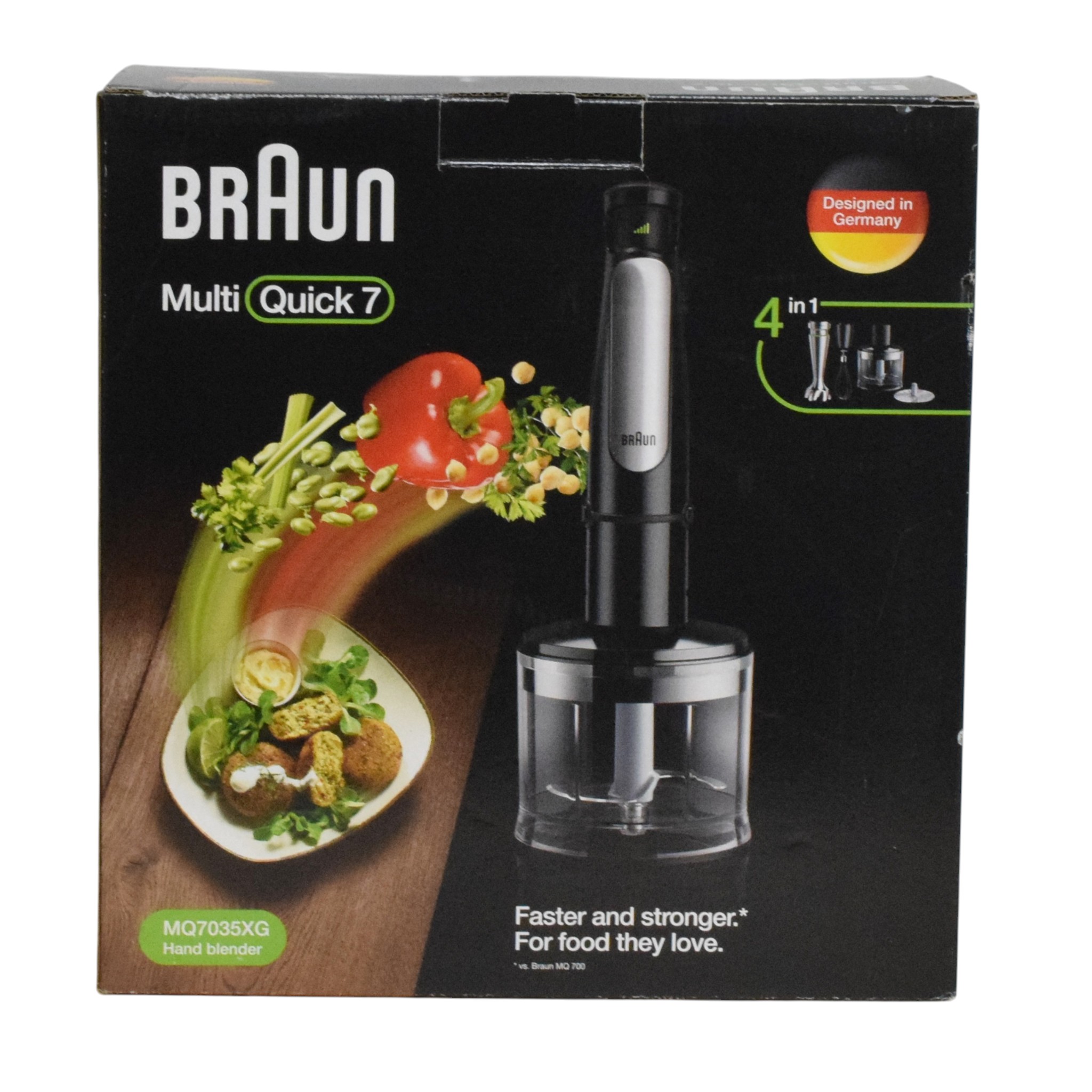 【中古・未使用】【BRAUN】ブラウン マルチクイック ハンド ブレンダー クイック7 MQ7035XG ブラック 2022年製 箱 家庭用 調理 家電【リサイクルマート秩父店】r264-1200051905800119