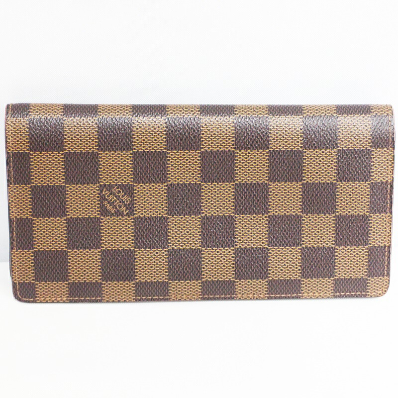 【中古】【LOUIS VUITTON】ルイヴィトン ポルトフォイユ ブラザ N60017 長財布 ブラウン ゴールド金具 ダミエ エベヌ TS2141 メンズ レディース 保存袋 USED-A【リサイクルマート秩父店】r256-1200175905800037