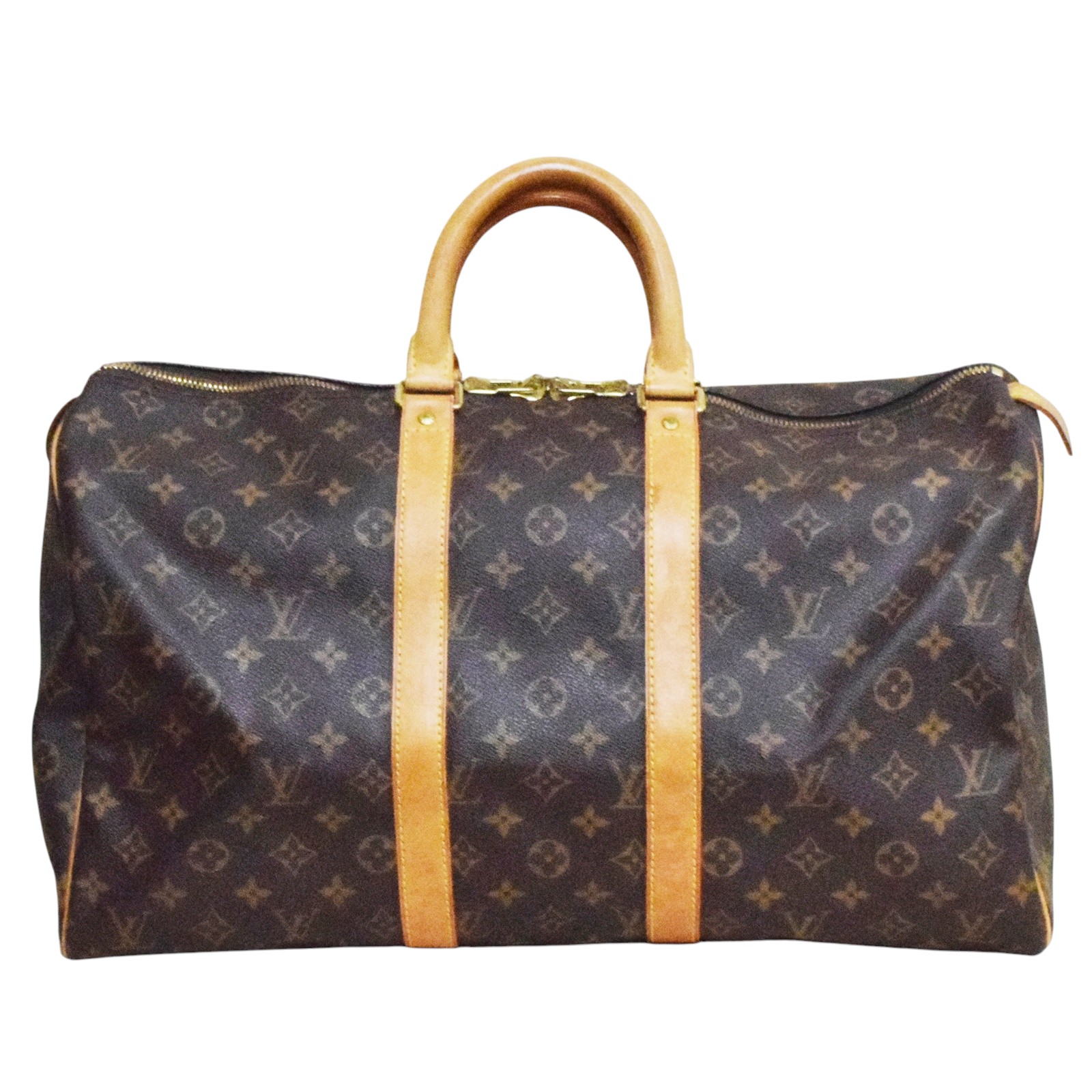 【中古】【LOUIS VUITTON】ルイヴィトン キーポル45 M41428 モノグラム ゴールド金具 ボストンバッグ 旅する 旅行 FL0060 レディース メンズ  USED-A【リサイクルマート秩父店】r261-1200166905800765