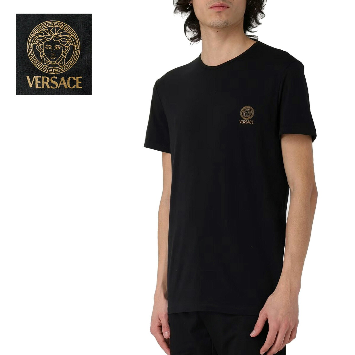 楽天市場】7 VERSACE ヴェルサーチ AUU01005 A232741 ブラック メデューサ 半袖 Tシャツ : セレクトショップNEO  楽天市場店