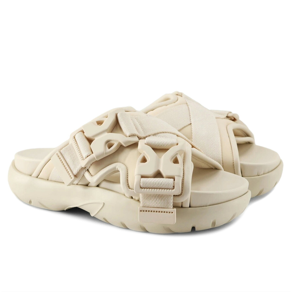 13 BOTTEGA VENETA ボッテガヴェネタ 754218 V3C41 9031 SEA SALT スナップ サンダル
