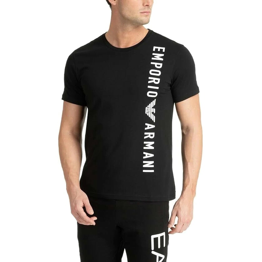 81 EMPORIO ARMANI エンポリオアルマーニ 211818 4R479 ブラック Tシャツ ロゴ 半袖