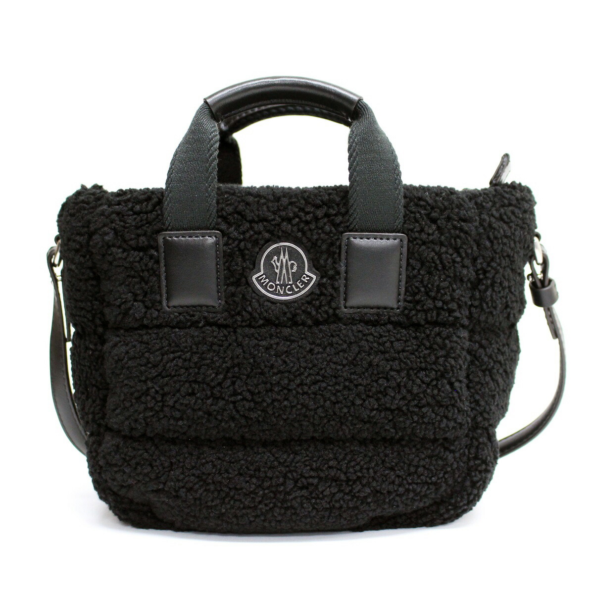 10 MONCLER モンク軌跡 5L00009 M3189 MICRO CARADOC 黒いこと トートバッグ ショルダーバッグ