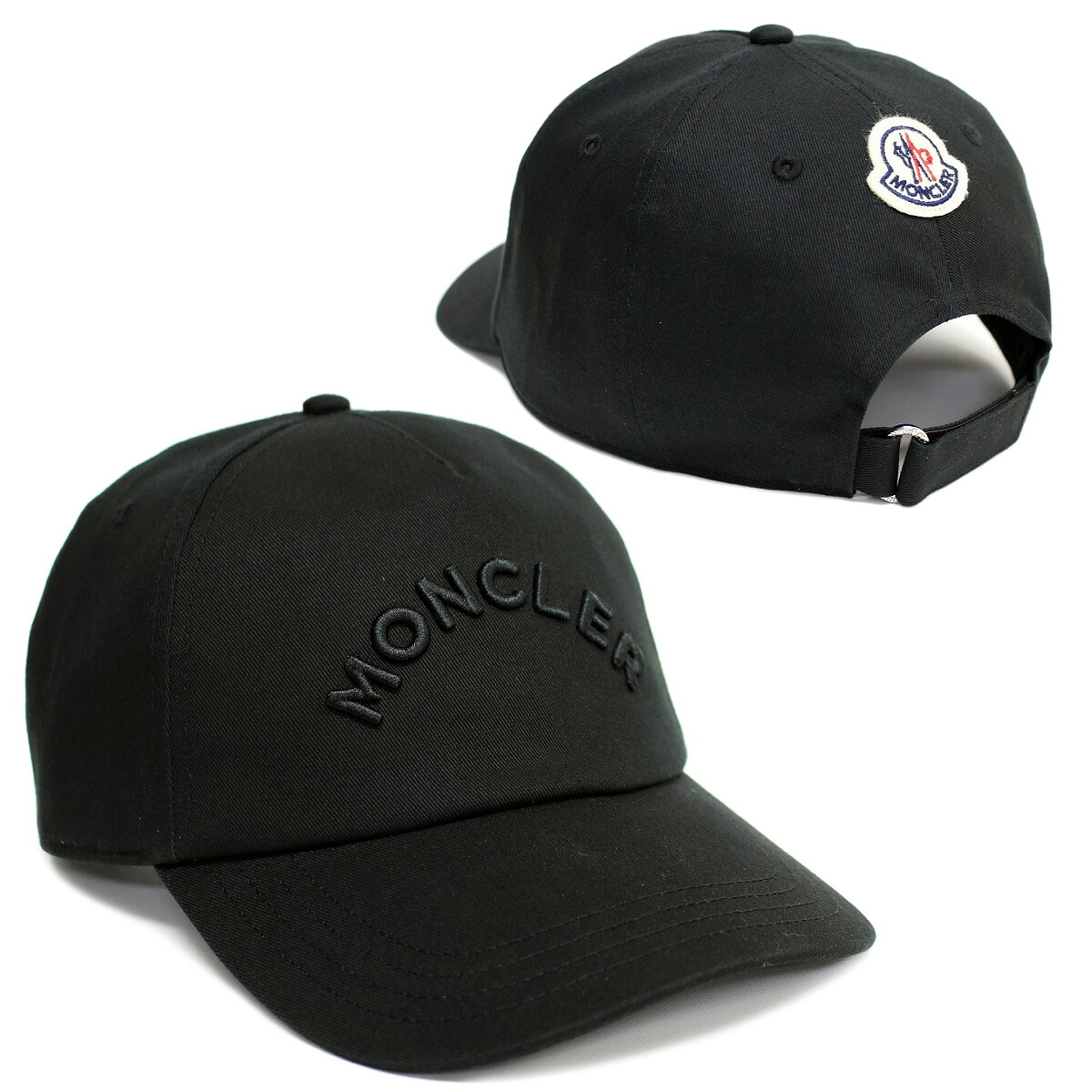 86 MONCLER モンクレール 3B00040 04863 ブラック ベースボールキャップ ロゴ 男女兼用|セレクトショップNEO 店