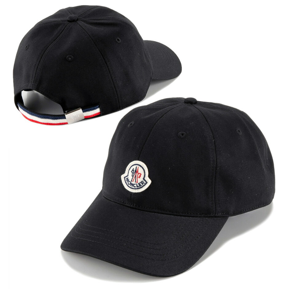 国内初の直営店 楽天市場】9 MONCLER ロゴ ブラック V0090 3B00034 モンクレール 帽子