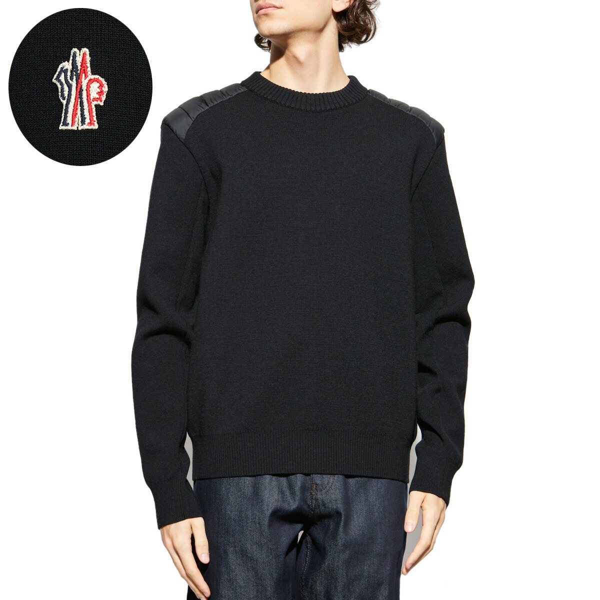 楽天市場】41 MONCLER モンクレール 9C00030 M1900 ブラック ニット
