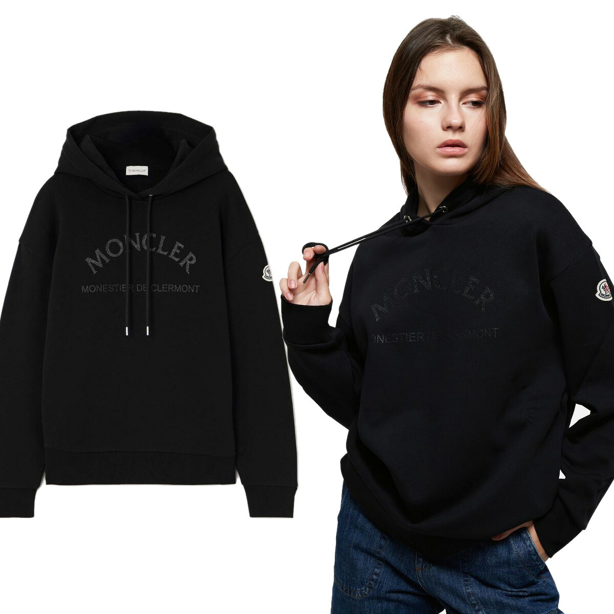 L5 MONCLER モンクレール 8G00055 899U5 FELPA CON CAPPUCCIO ブラック パーカー スウェット|セレクトショップNEO 店