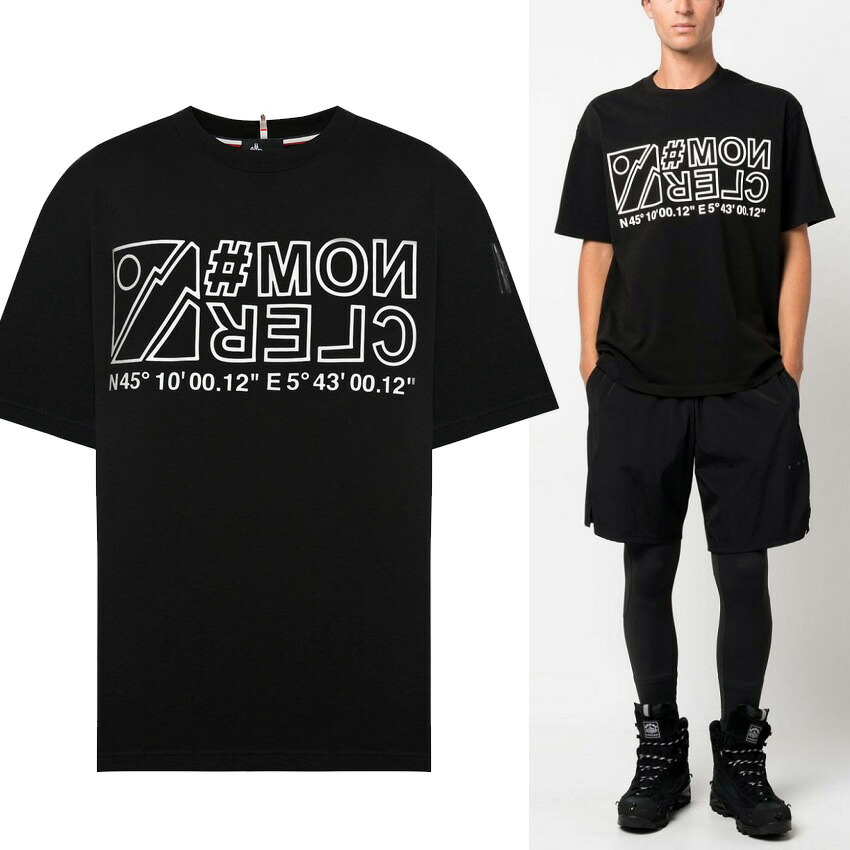 MONCLER ブラック Tシャツ ブラック Tシャツ : トップ＆Tシャツ 向けの レディース