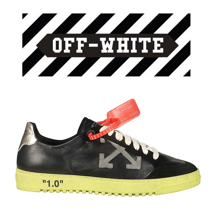 保存版 7 Off White オフホワイト 2 0 Sneaker レザー ヴィンテージ加工 ブラック スニーカー Omia042e19d 史上最も激安 Moca Education