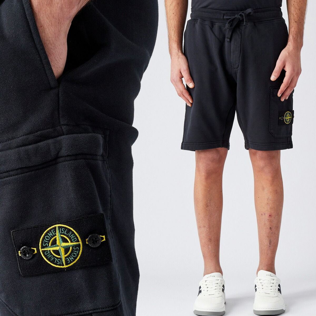 限定Ｗ特典付属 STONE ISLAND 731564620 ネイビー ショートパンツ