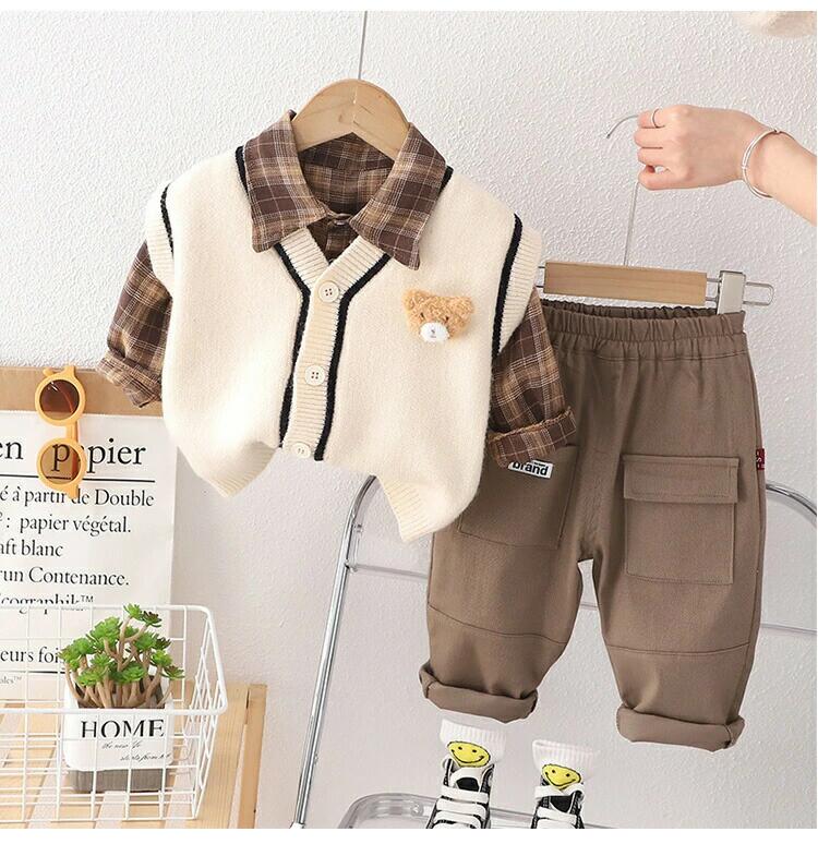 3点セット 上下セット 子供服 セットアップ キッズスーツ フォーマル 男の子 日常 子供 スーツ キッズ服 長袖 ベビー フォーマルスーツ