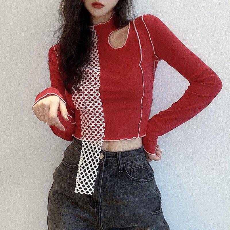 へそ出し インナー 新品 新品 Tシャツ 長袖 ショート丈 レディース タイト セクシー スリム 女性用 20代 30代 ヒップホップ ダンス衣装