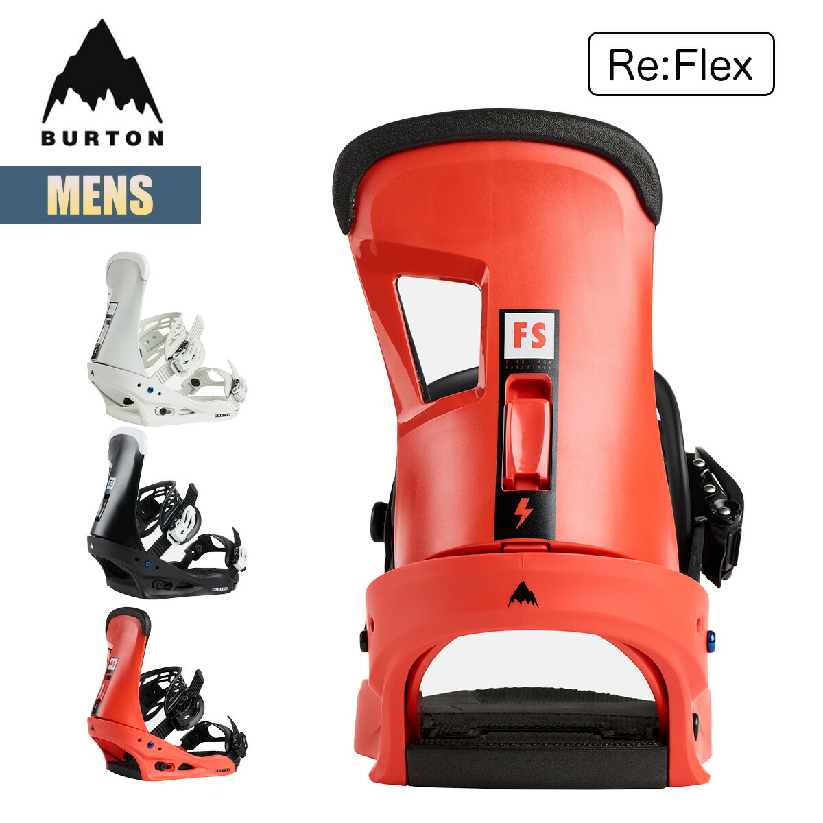 Burton スノーボード ビンディング レッド/ホワイト スノボ バートン BURTON スノーボード ビンディング（色：レッド系