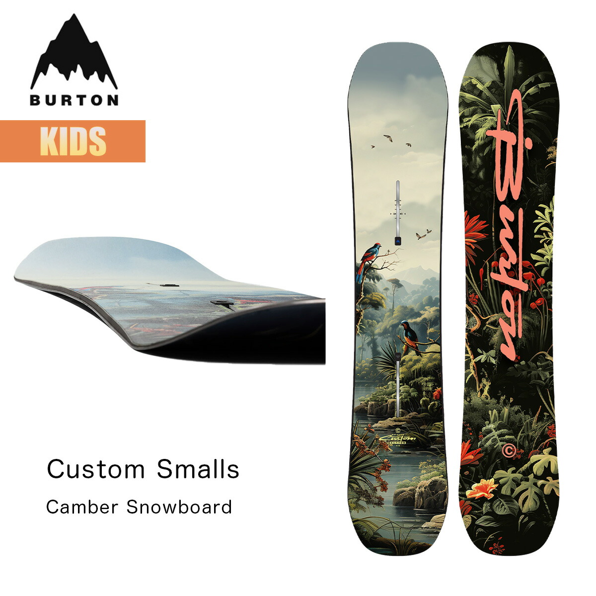 バートンV9 スノーボード BURTON バートン Kids' Feelgood Smalls Camber Snowboard